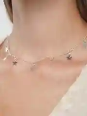 Серебряный цепочка на шею "Звезды"