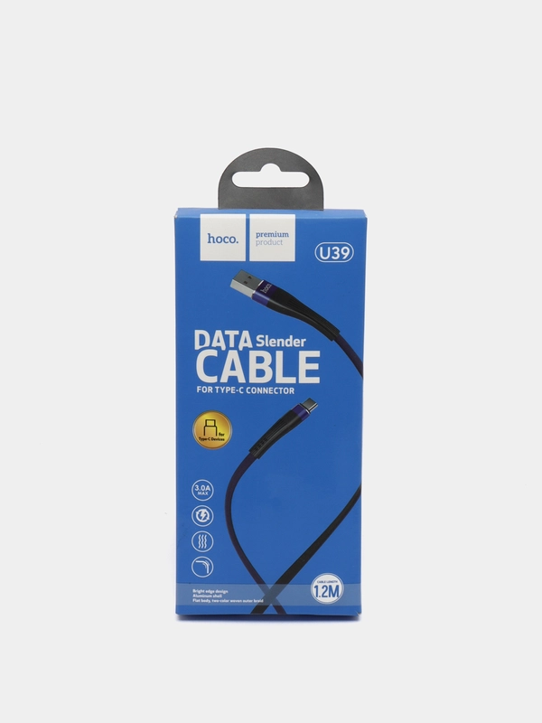 Кабель 1.2м MicroUSB, Lightning, Type-C от HOCO (U39, 2.4А)