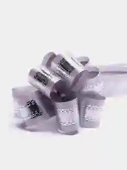 Серебряный бант-шор, одноцветный