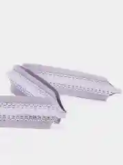 Серебряный бант-шор, одноцветный
