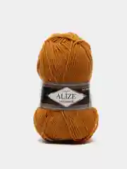 Горчичный пряжа Alize Lanagold, 100гр-240м, акрил 51%- мериносовая шерсть 49%