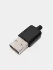 5 штук Штекер USB в корпусе черный, разъем USB на кабель