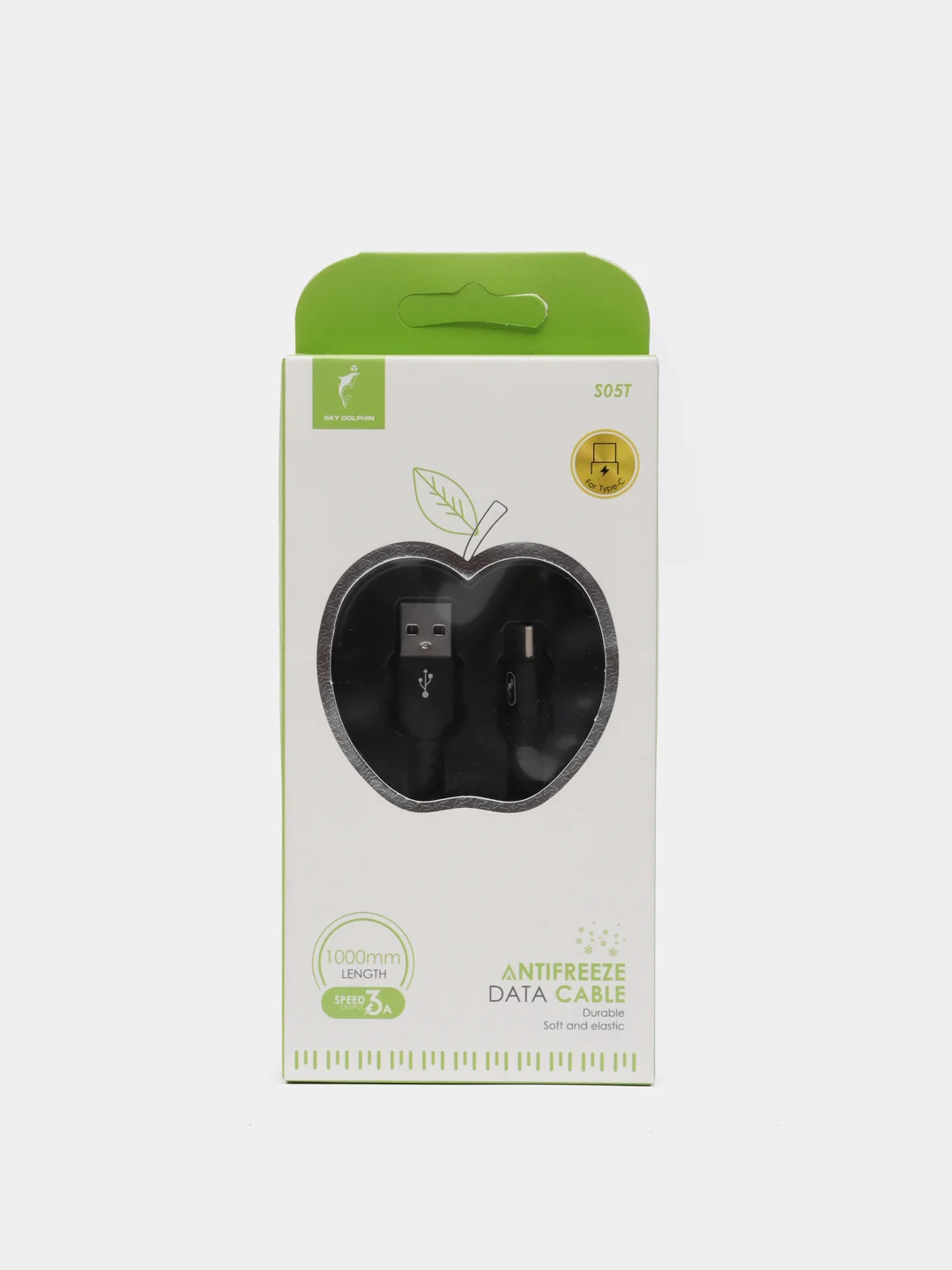 Черный кабель изностойкий SKYDOLPHIN S05 Lightning / Type-C / microUSB