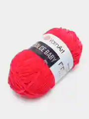 Вишнёвый пряжа плюшевая YarnArt "Dolce Baby", 100% микрополиэстер, 50 г, 85 м