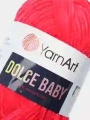 Вишнёвый пряжа плюшевая YarnArt "Dolce Baby", 100% микрополиэстер, 50 г, 85 м