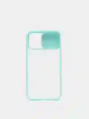 Бирюзовый матовый, полупрозрачный чехол для iPhone 12 mini, 5.4, с защитой камеры