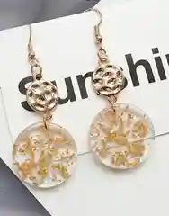 Серьги круглые, геометрические