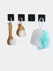 Серебряный крючок настенный, самоклеющийся, 1 штука