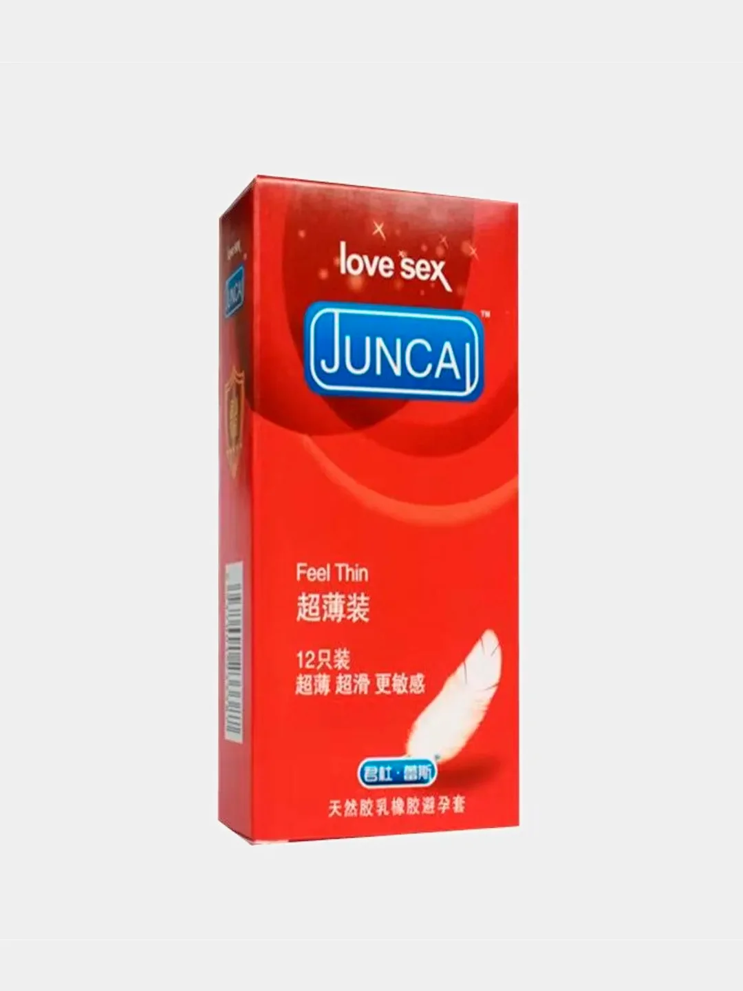 Красный презервативы ультратонкие "Juncal" для максимальной чувствительности, 12 шт, 4 вида