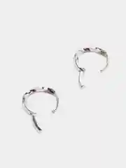 Серебряный серьги-кольца Витые Швензы 14 мм