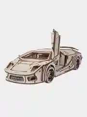Зеленый конструктор деревянный: сборная модель 3D, разные виды