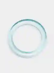 Бирюзовый кольцо акриловое прозрачное тонкое SW (18 размер)