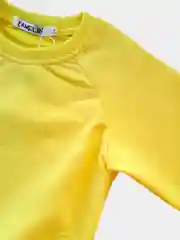 Желтый комплект спортивный, брючный, детский, без начеса