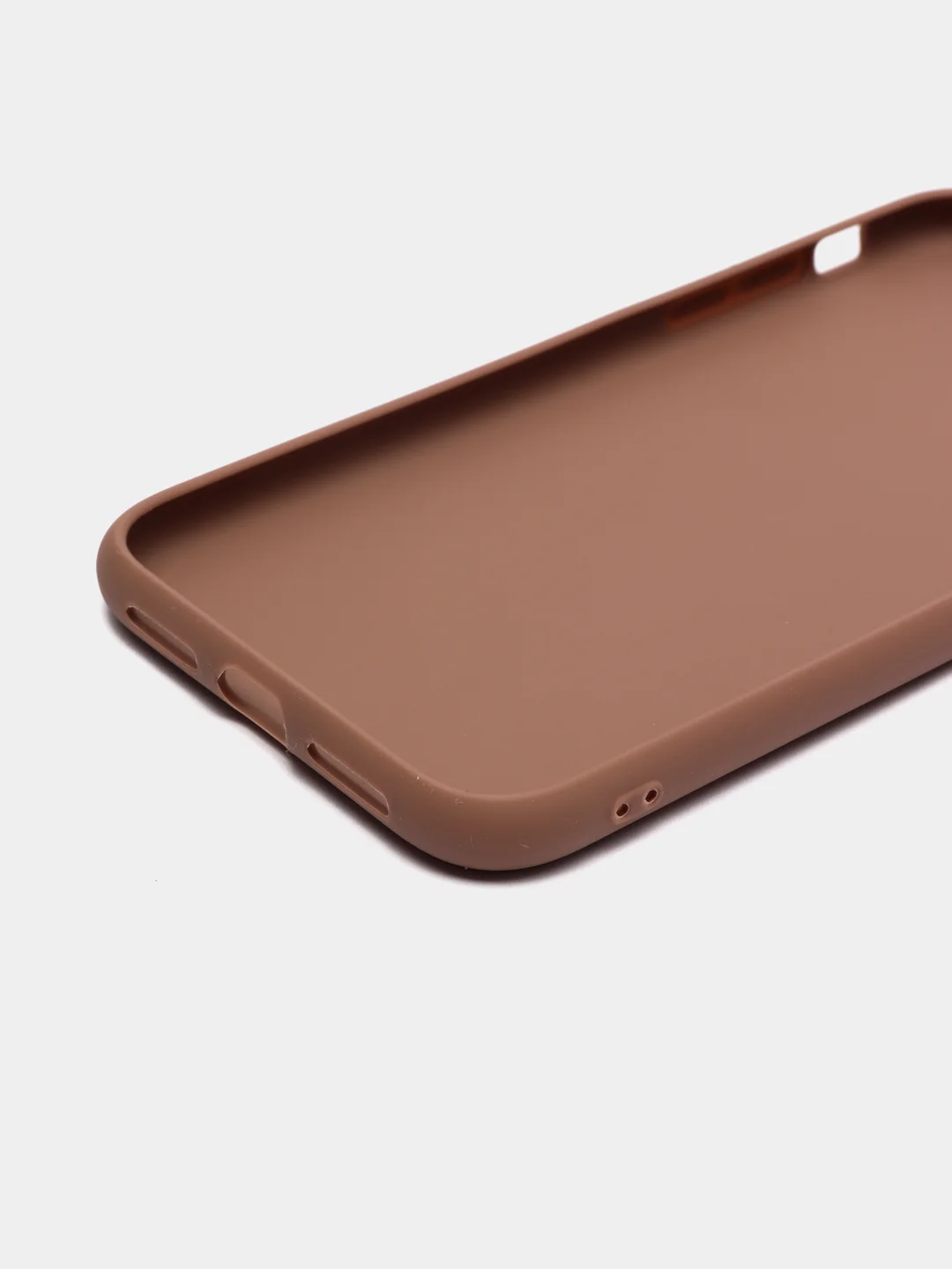 Коричневый чехол силиконовый, матовый, мягкий для Айфон iPhone XSMax / 11 / 11 Pro / 11 Pro Max / 12