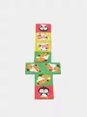 Фиолетовый детская настольная игра Домино "Животные, игрушки"
