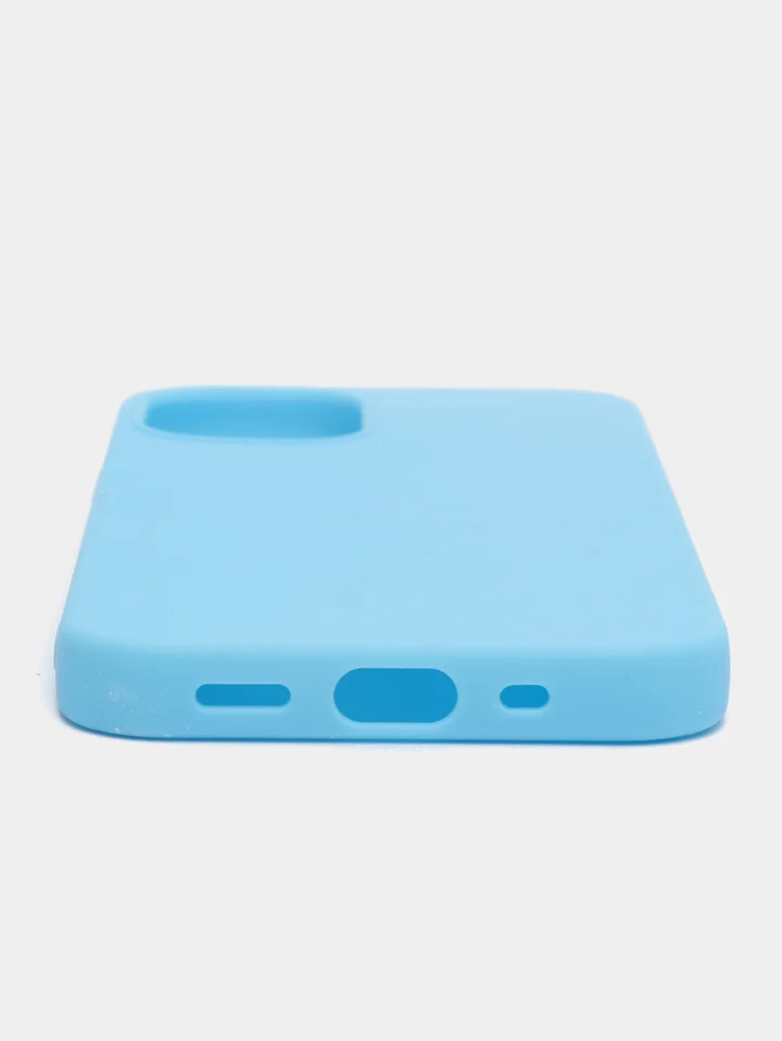 Голубой чехол iPhone 7/8 SE(2020), 7+/8+, XR, 11, 12 mini, 12/12 pro, 12 pro max, силиконовый