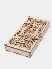 Бежевый меланж подарочная коробка-шкатулка для денег