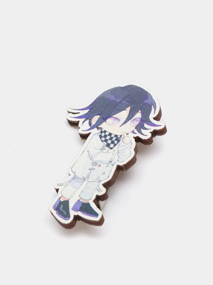 Значок деревянный по аниме "Danganronpa", Кокичи Ома