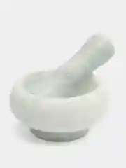 Белый ступка с пестиком из мрамора, 9х4,5 см