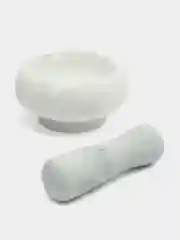 Белый ступка с пестиком из мрамора, 9х4,5 см