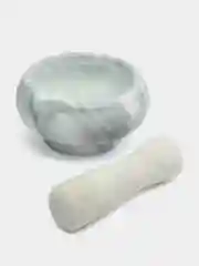 Манго ступка с пестиком из мрамора, 9х4,5 см