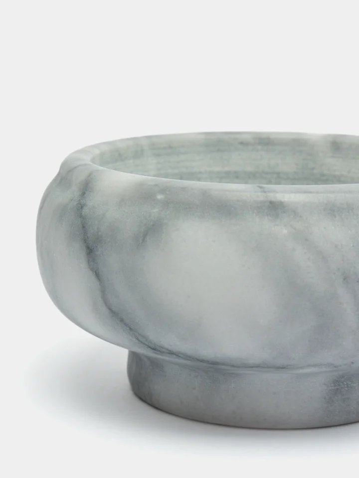 Манго ступка с пестиком из мрамора, 9х4,5 см