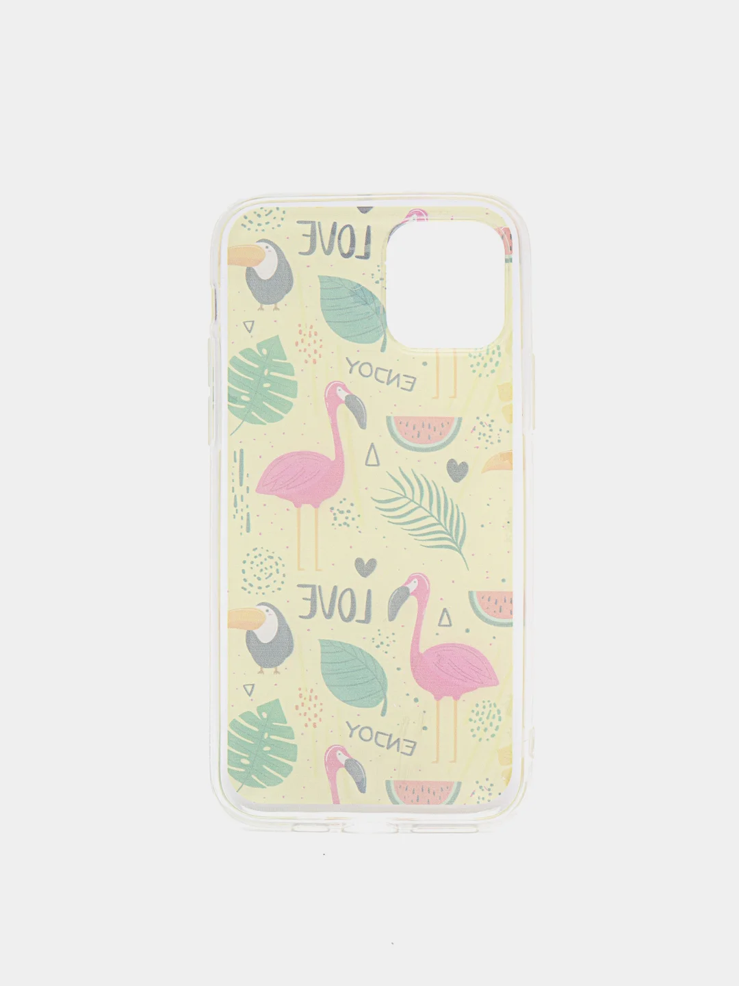 Желтый чехол с цветным принтом картинки iPhone 5S/SE/6/6S/7/8/Plus/X/XS/XR/11/12/Mini/Pro/Max
