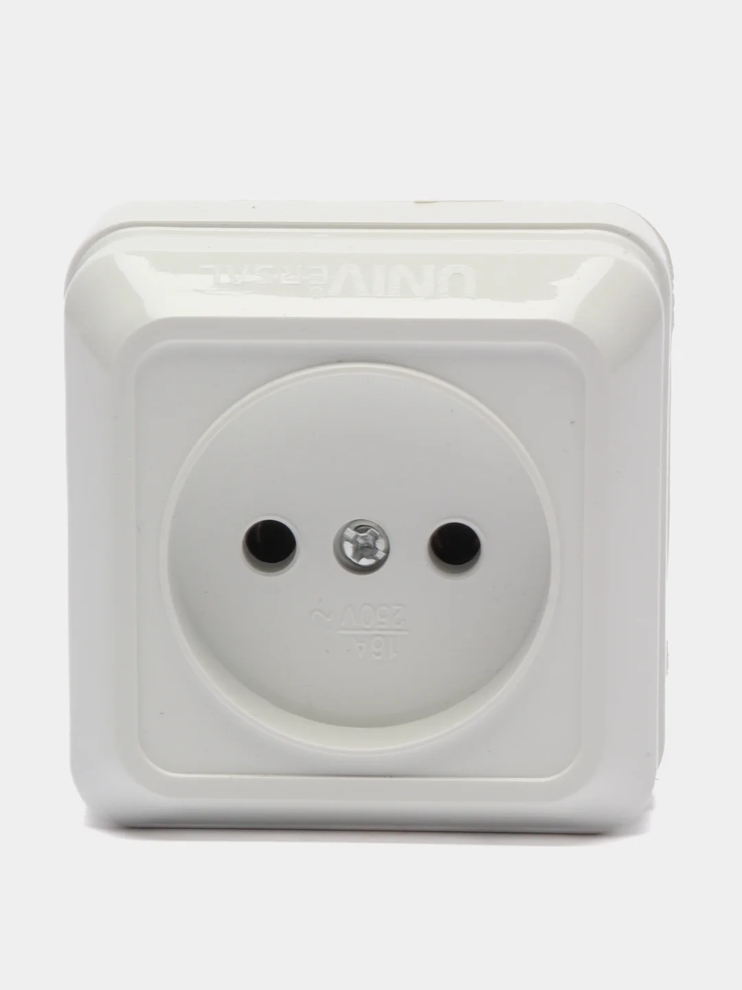 Розетка накладная Олимп о0022, керамика, 16 А, 3500 W, белая