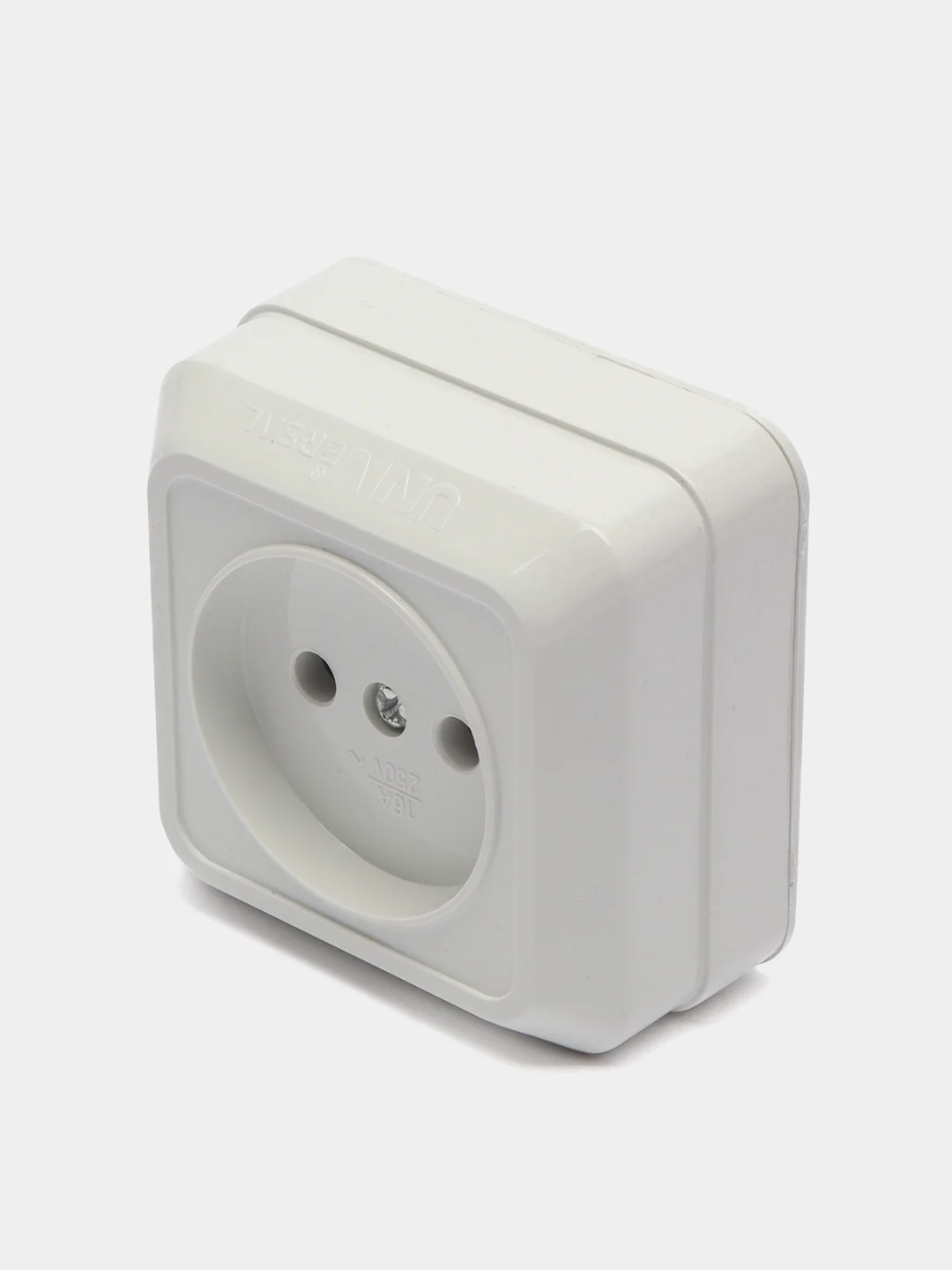 Розетка накладная Олимп о0022, керамика, 16 А, 3500 W, белая