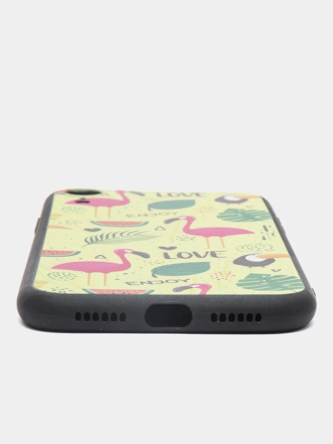 Желтый чехол с цветным принтом картинки iPhone 5S/SE/6/6S/7/8/Plus/X/XS/XR/11/12/Mini/Pro/Max