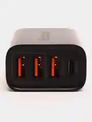 Белый зарядное устройство блок питания адаптер 3 USB, 1 Type-C, 4 входа
