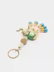 Кремовый брелок металлический для ключей, металл / Подарок сувенир на новый год