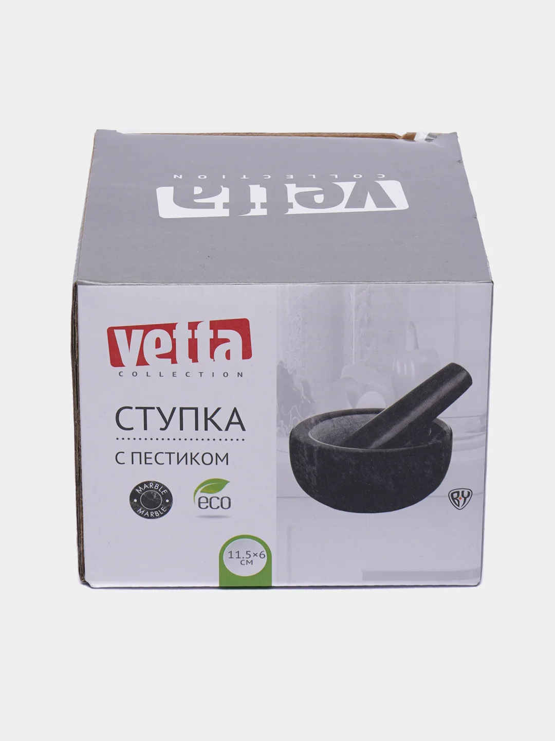 Манго мраморная ступка с пестиком, 11,5 x 6 см