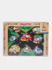 Рамка-вкладыш "Машинки", игрушка деревянная