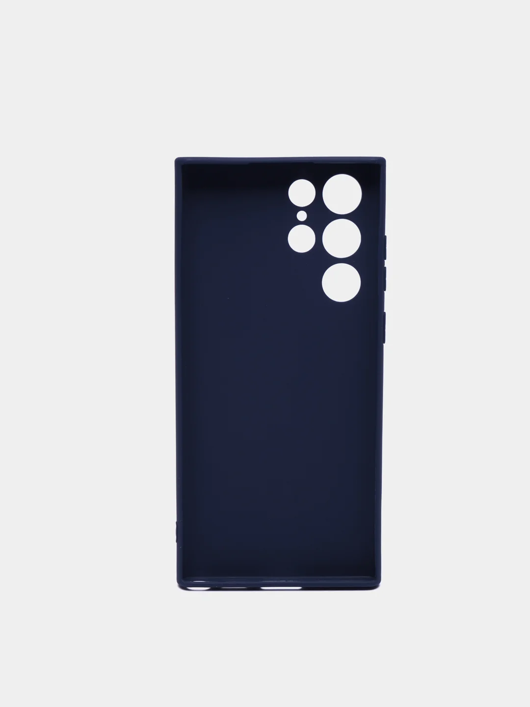 Синий меланж чехол BROSCORP для Samsung Galaxy S22 Ultra матовый силиконовый тонкий бортик вокруг камер
