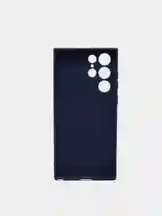 Синий меланж чехол BROSCORP для Samsung Galaxy S22 Ultra матовый силиконовый тонкий бортик вокруг камер