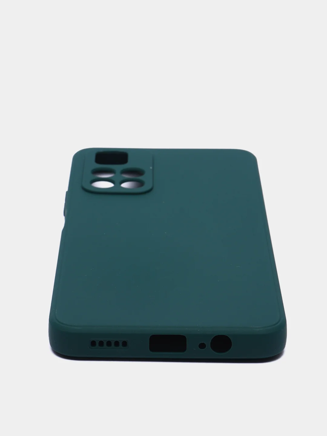 Тёмно-зелёный чехол BROSCORP для Xiaomi Poco M4 Pro 5G,тонкий, матовое покрытие, защита вокруг камер