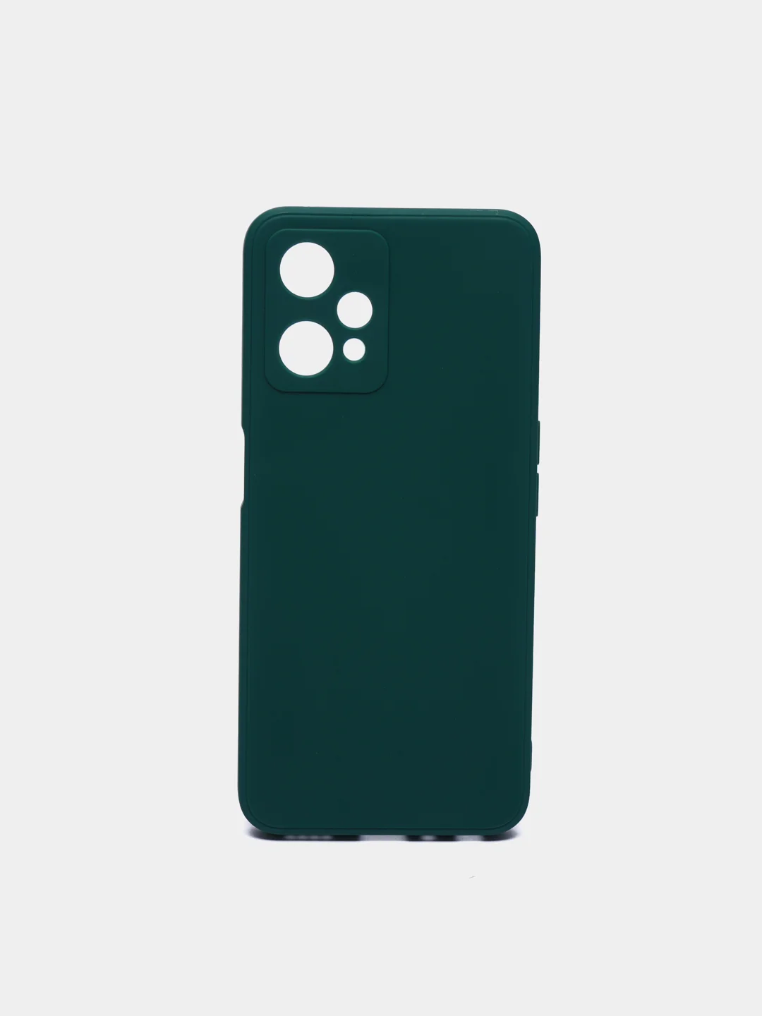 Тёмно-зелёный силиконовый чехол BROSCORP для Realme 9 5G, 9 Pro 5G, Q5 тонкий матовый с защитой камер