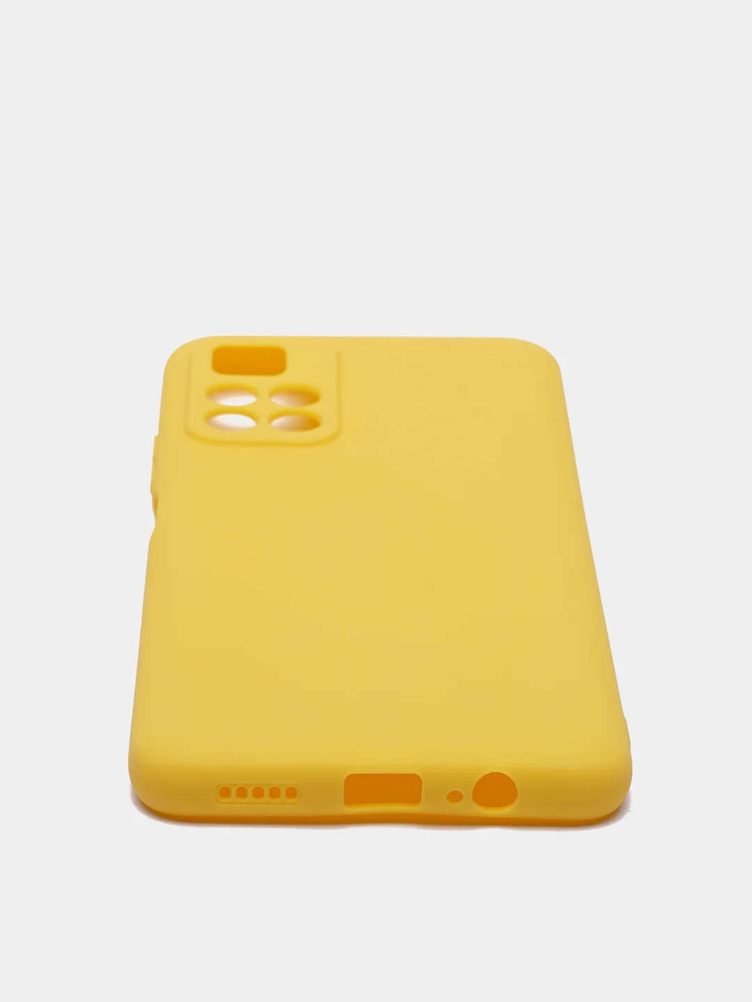 Желтый чехол BROSCORP для Xiaomi Poco M4 Pro 5G,тонкий, матовое покрытие, защита вокруг камер