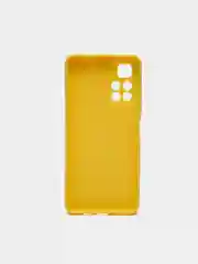 Желтый чехол BROSCORP для Xiaomi Poco M4 Pro 5G,тонкий, матовое покрытие, защита вокруг камер