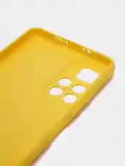Желтый чехол BROSCORP для Xiaomi Poco M4 Pro 5G,тонкий, матовое покрытие, защита вокруг камер