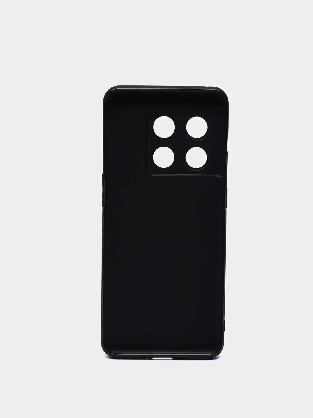 Черный чехол для OnePlus 10 Pro силиконовый BROSCORP матовый/ прозрачный с бортиком защитой камер