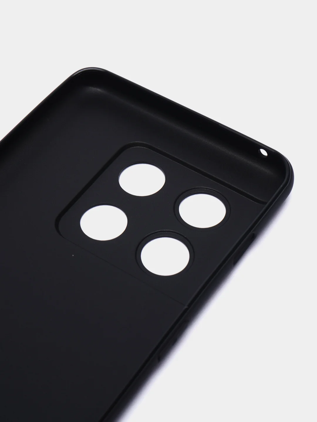 Черный чехол для OnePlus 10 Pro силиконовый BROSCORP матовый/ прозрачный с бортиком защитой камер