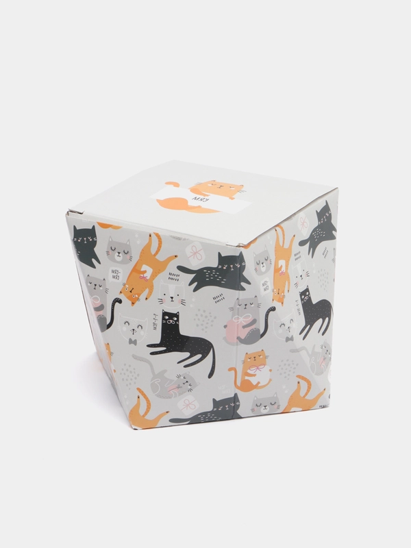 Коробка складная Мяу, плотный картон, 16 х 16 х 16 см