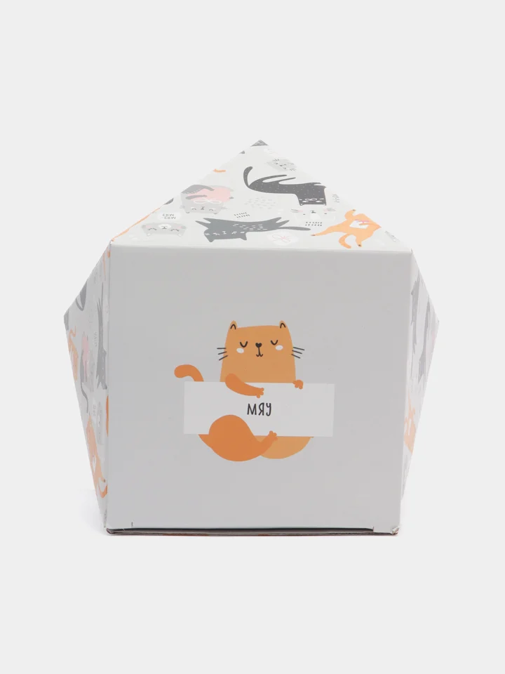 Коробка складная Мяу, плотный картон, 16 х 16 х 16 см