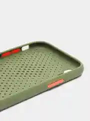 Оливковый чехол силиконовый с перфорацией для  Айфон iPhone  XS MAX и iPhone XR