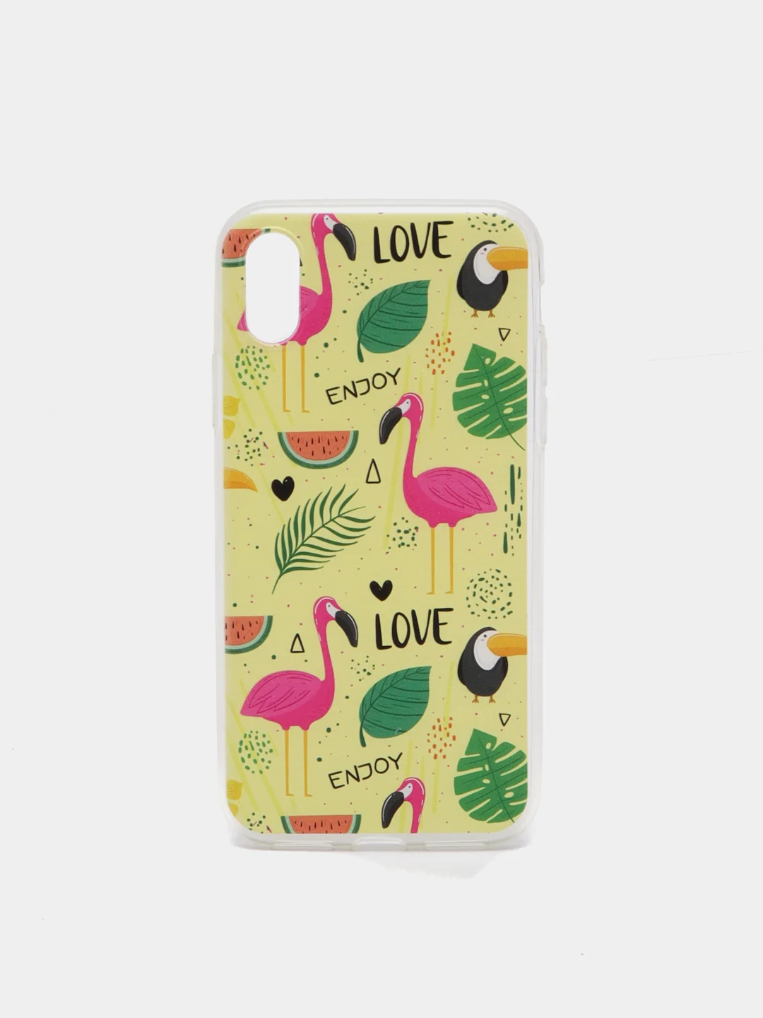 Желтый чехол с цветным принтом картинки iPhone 5S/SE/6/6S/7/8/Plus/X/XS/XR/11/12/Mini/Pro/Max