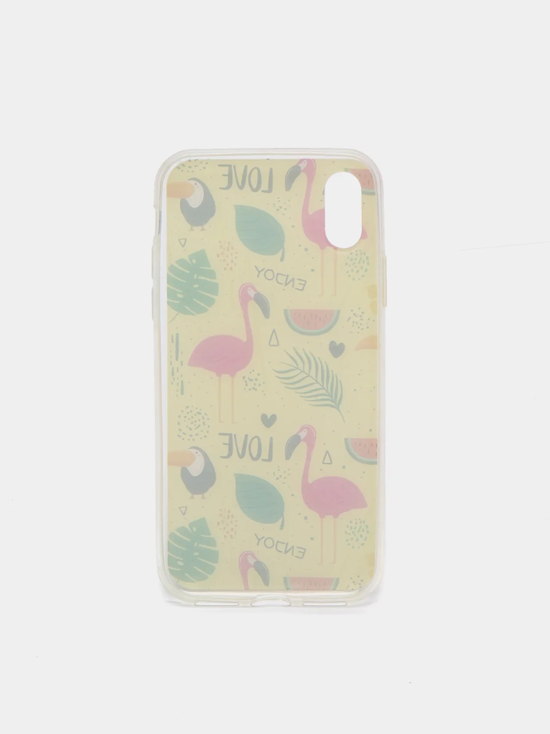 Желтый чехол с цветным принтом картинки iPhone 5S/SE/6/6S/7/8/Plus/X/XS/XR/11/12/Mini/Pro/Max