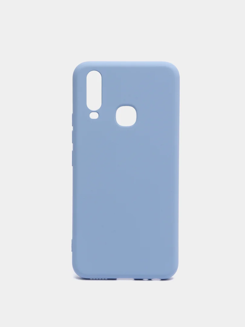 Лавандовый чехол с защитой камеры и бархатом внутри Vivo Y12