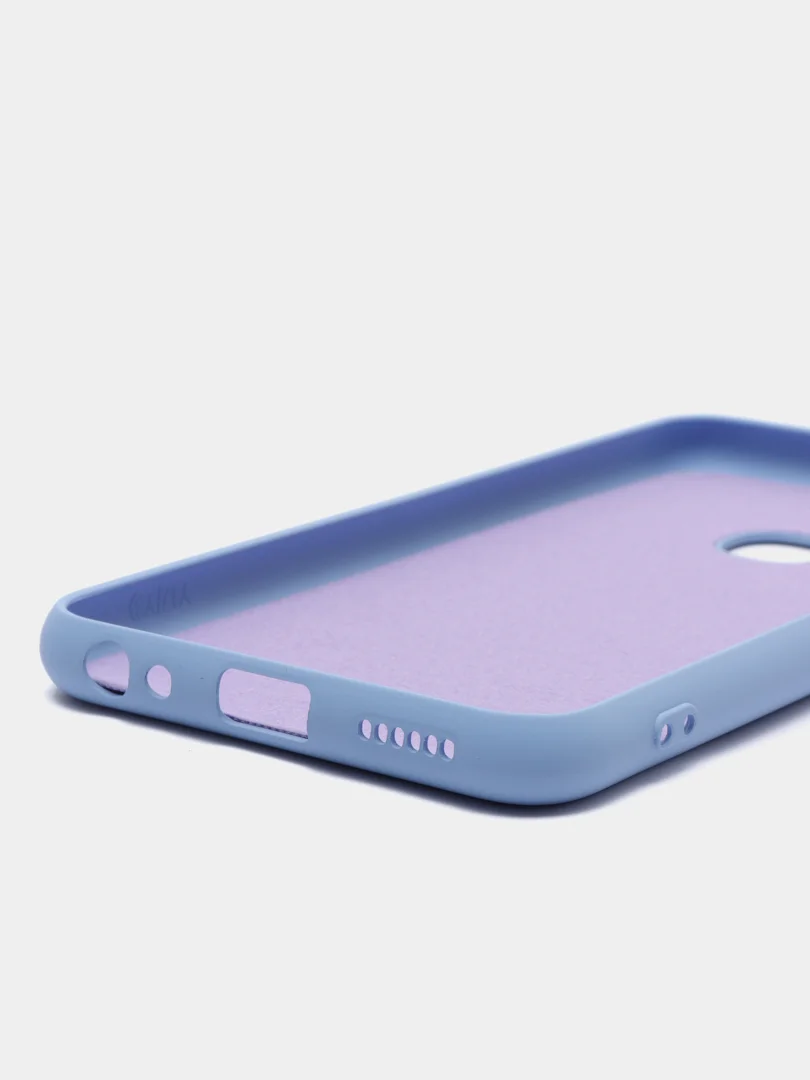 Лавандовый чехол с защитой камеры и бархатом внутри Vivo Y12